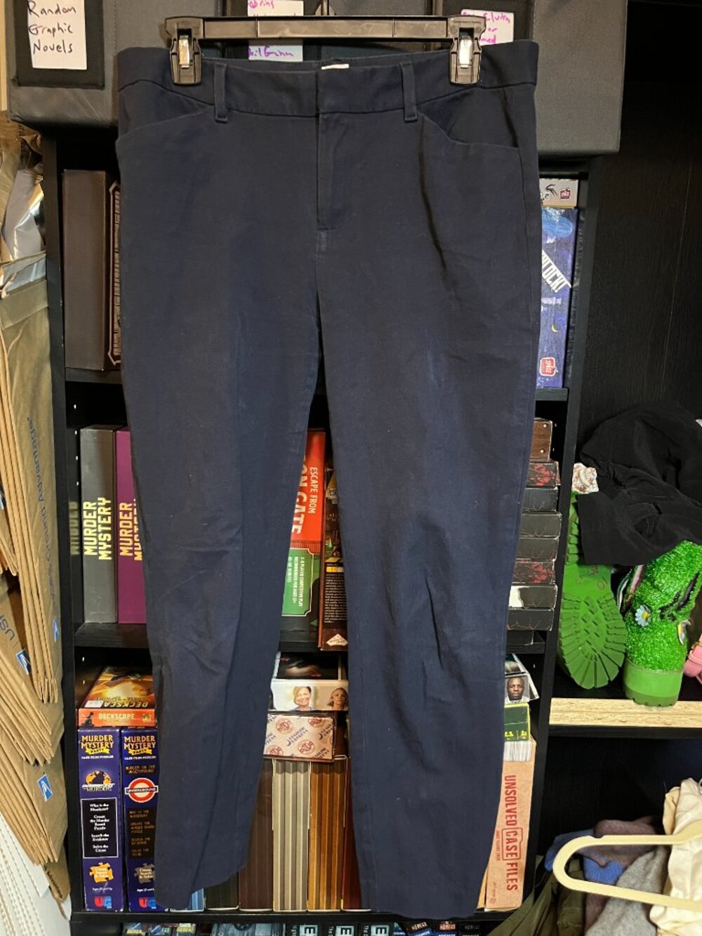 GAP Signature Skinny Ankle Pants Size 8 Navy Blue